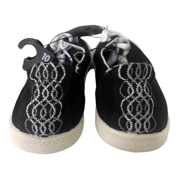 MEDIUM WIDTH BLACK Time and Tru Women's Scrunch Back Slip-On Sneaker SZ Various - Picture 6 of 6